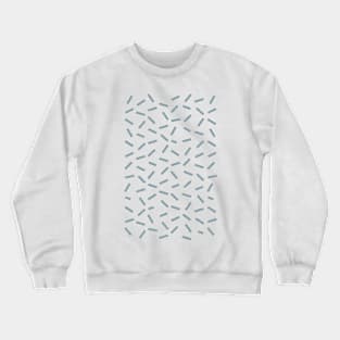 White Confetti on Textured Casper Blue Background Crewneck Sweatshirt